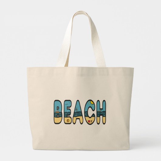 Strand Jumbo Stoffbeutel (Rückseite)