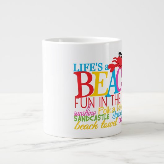 Strand - Jumbo-Tasse (Vorderseite)