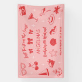 Strand Junggeselinnen-Abschied Coastal Doodle Banner (Vertikal)