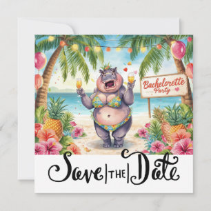 Strand-Junggesellinnen-Abschiedseinladung für Nilp Save The Date