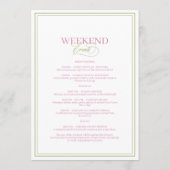 Strand-Junggesellinnen-Abschiedswochenende-Program Einladung (Rückseite)