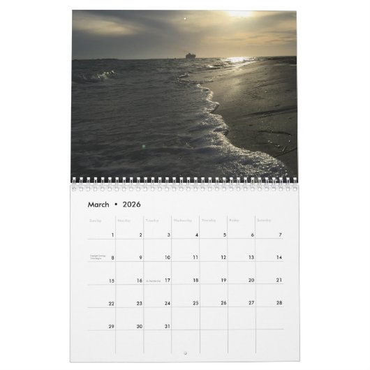 Strand-Kalender Kalender (Mär 2026)
