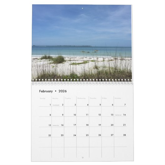 Strand-Kalender Kalender (Feb 2026)