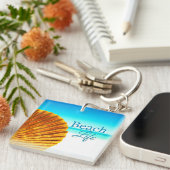 Strand-Kamm-Muschelseashell-Schlüsselkette Schlüsselanhänger (Vorderseite rechts)