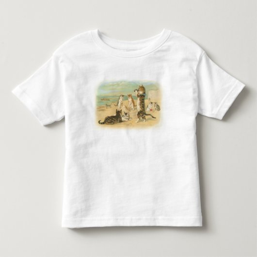 Strand-Kätzchen Kleinkind T-shirt (Vorderseite)