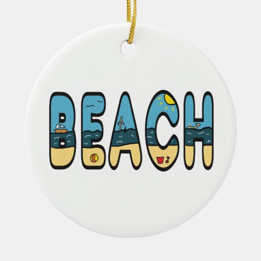 Strand Keramik Ornament (Vorne)