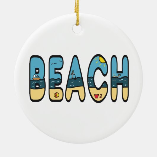 Strand Keramik Ornament (Hinten)