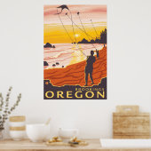 Strand & Kites - Brookings, Oregon Poster (Küche)