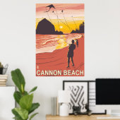 Strand & Kites - Cannon Beach, Oregon Poster (Heimbüro)