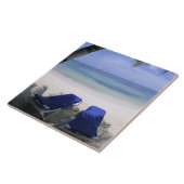 Strand, Klubsessel, Palme, Horizont vorbei Fliese (Seite)