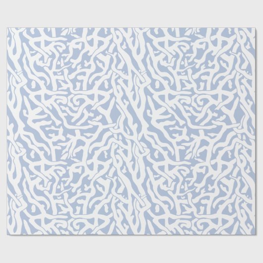 Strand-Korallenriff-Muster in grauem Blauem und Geschenkpapier (Flach)