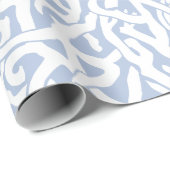 Strand-Korallenriff-Muster in grauem Blauem und Geschenkpapier (Rolleneckpunkt)