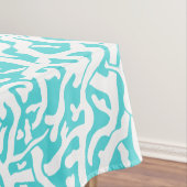 Strand-Korallenriff-Muster-weißes Nautischblau Tischdecke (Beispiel)