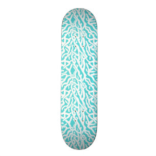Strand-Korallenriff-Muster-weißes Skateboard
