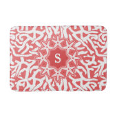 Strand-Korallenriffstarfish-Monogramm im Badematte (Vorderseite)