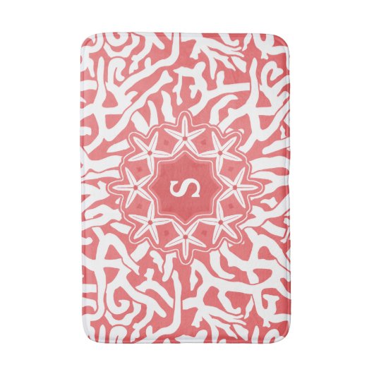 Strand-Korallenriffstarfish-Monogramm im Badematte (Vorderseite Vertikal)