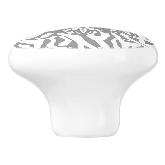 Strand-Korallenriffstarfish-Monogramm im Grau Keramikknauf (Seitenansicht)