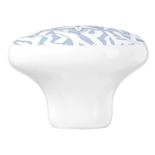 Strand-Korallenriffstarfish-Monogramm im grauen Keramikknauf (Seitenansicht)