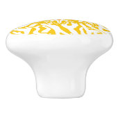 Strand-Korallenriffstarfish-Monogramm-sonniges Keramikknauf (Seitenansicht)