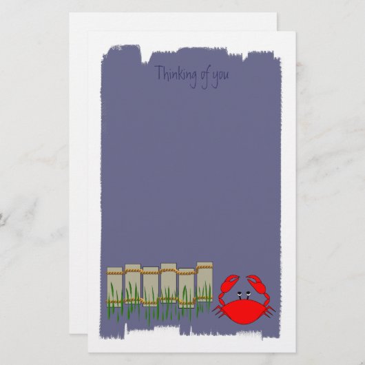 Strand-Krabben-Briefpapier Briefpapier (Vorne/Hinten)