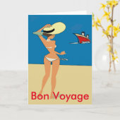 Strand, Kreuzschiff, gute Reise, redigieren Text Karte (Gelbe Blume)