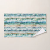 Strand, künstlerische abstrakte Farbstreifen Handtuch (Handtuch)