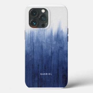 Strand Küste Modern Blau und Weiß Shibori Tie Dye iPhone 13 Pro Hülle