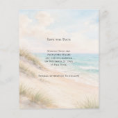 Strand Küste moderne Budget-Hochzeit Save the Date Flyer (Hinten)