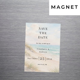 Strand Küste moderne Hochzeit Save the Date Magnet