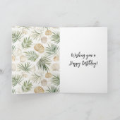 Strand Küste Ozean Meer Muscheln Geburtstag Karte (Innenseite)