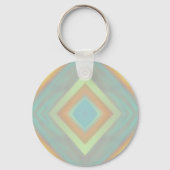 Strand Küste Pastell Diamantmuster Schlüsselanhänger (Rückseite)