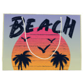 Strand/Küste/tropisch/hawaiisch Große Geschenktüte (Rückseite)