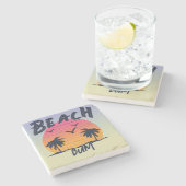 Strand/Küste/tropisch/hawaiisch Steinuntersetzer (Seitenansicht)