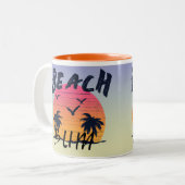Strand/Küste/tropisch/hawaiisch Zweifarbige Tasse (Vorderseite Links)