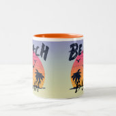 Strand/Küste/tropisch/hawaiisch Zweifarbige Tasse (Mittel)
