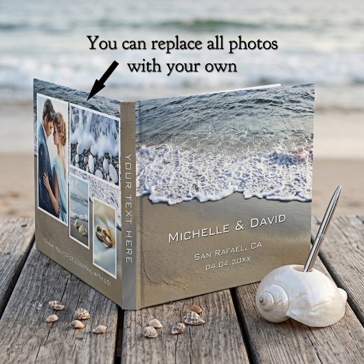 Strand Küsten Hochzeitsfoto Gästebuch