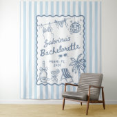 Strand Küstenblau Junggesellinnenabschied Wandteppich (Beispiel)