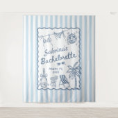 Strand Küstenblau Junggesellinnenabschied Wandteppich (Vorderseite)