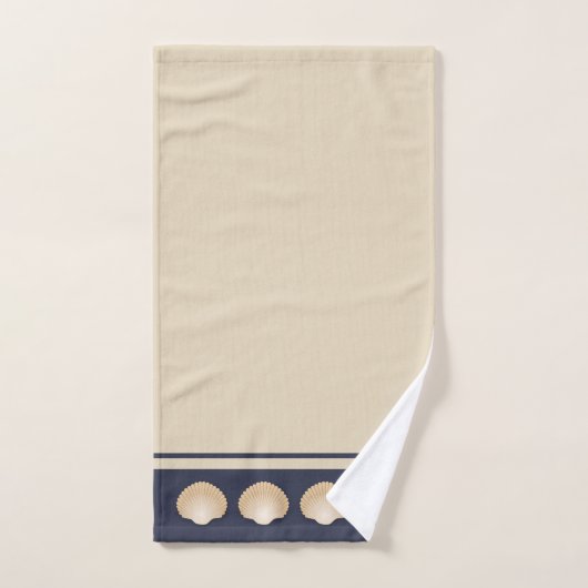 Strand-KüstentanSeashells u. -marine Badhandtuch Set (Handtuch)