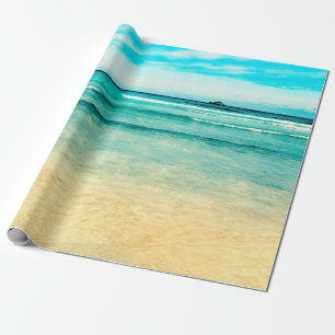 Strand Landscapstrand, Sommer, blau, Landschaft, M Geschenkpapier