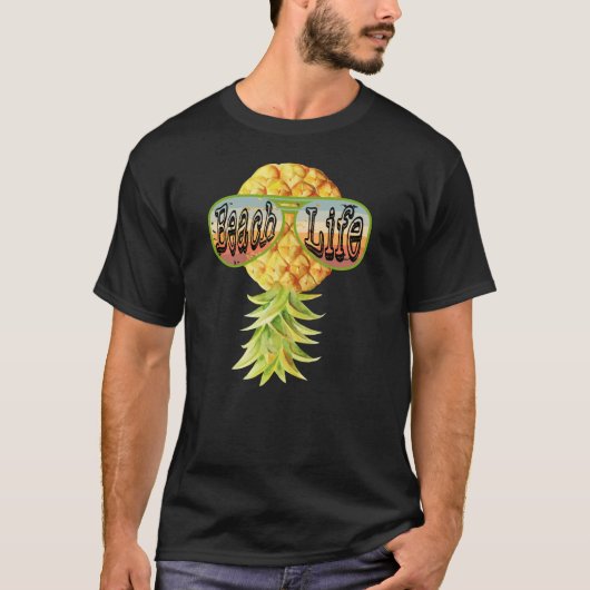 Strand Leben auf den Kopf Ananas T - Shirt Tank (Vorderseite)