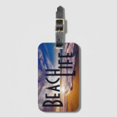 Strand-Leben-goldener Sandy-Strand mit Brandung Gepäckanhänger (Vorderseite Vertikal)