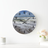Strand-Leben Große Wanduhr (Zuhause)