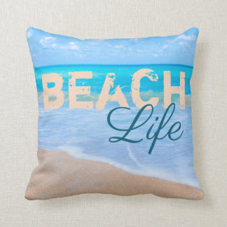 Strand-Leben-Seeaqua-Ozean-Insel-Paradies-Foto Kissen