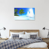 Strand Leinwanddruck (Insitu (Schlafzimmer))