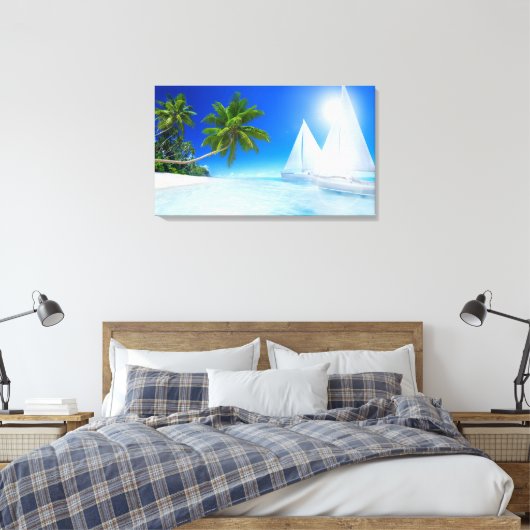 Strand Leinwanddruck (Insitu (Schlafzimmer))