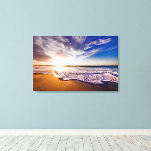 Strand Leinwanddruck (Insitu (Holzboden))