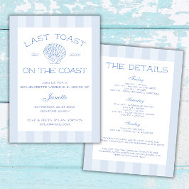 Strand letzten Toast an der Küste Bachelorette Woc Einladung