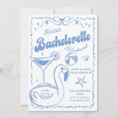 Strand Letzten Toast Bachelorette Wochenende Einladung (Vorderseite)