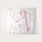 Strand Letzten Toast Rosa Junggeselinnen-Abschied  Wandteppich (Vorderseite (Horizontal))